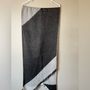 Gray and Black Chevron Scarf